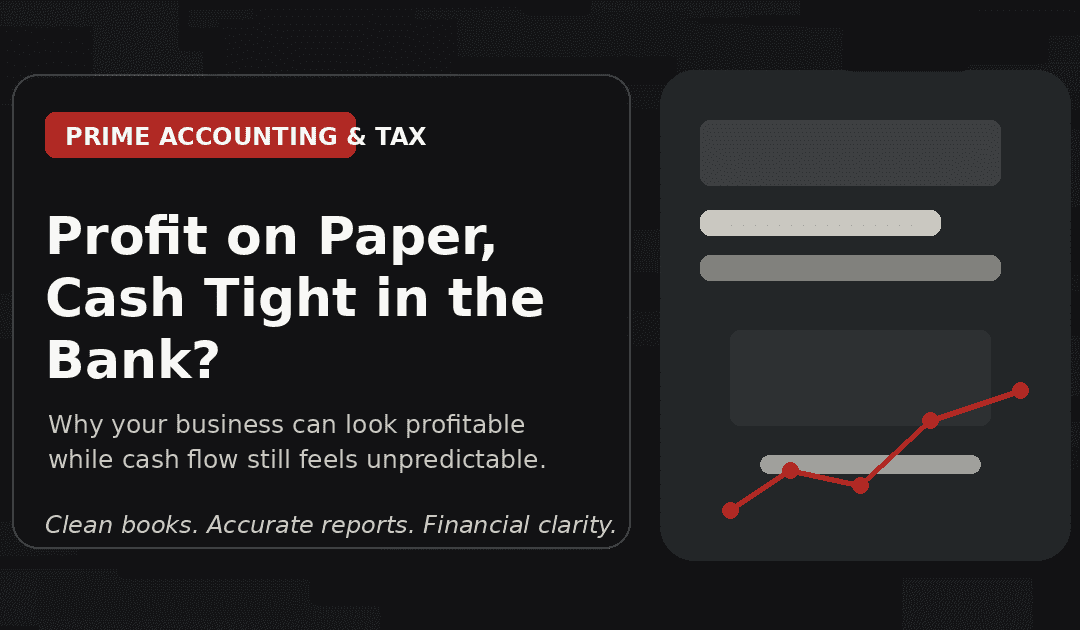 profit on paper cash tight